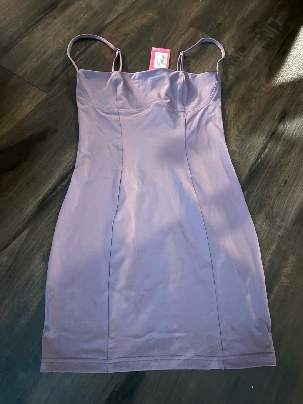 Edikted Lilac Spaghetti-Strap Mini Dress